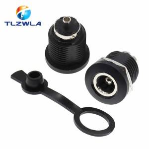 DC-022D DC 전원 플러그 소켓 커넥터 너트 패널 장착 잭 어댑터 5.5x2.1mm 5 개