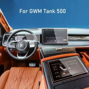 GWM Tank 500 -2026 LCD 카 라디오 GPS 내비게이션 대시보드 리어 호환 패드 핸드레일용 강화유리 필름 3개