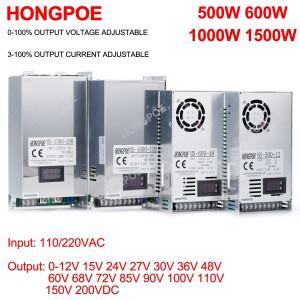 디지털 디스플레이 전원 공급 장치 조정 가능 출력 산업용 LED SMPS 500W 1000W 0-60V 72V 85V 90V 100V 20