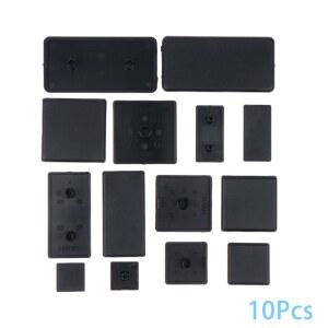 10Pcs 3030 3060 4040 4080 4545 EU 알루미늄 프로파일 용 플라스틱 엔드 캡 커버 플레이트 검정색