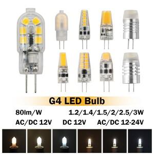 고휘도 LED 미니 G4 AC DC 12V 24V 저전력 1.2W 2W 3W 고효율 스트로브 없는 크리스탈 샹들리에 주방 화장