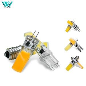 COB 조명 스포트라이트 샹들리에 할로겐 램프 교체 G4 G9 E14 LED 전구 3W 6W 웜 콜드 화이트 AC/DC 12V 22