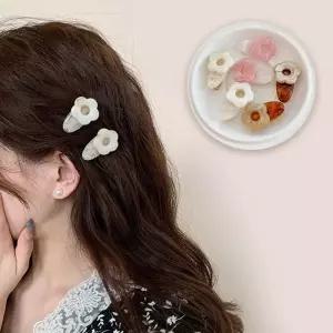 [룽스_63]잔머리 2P 미니 앞머리 머리삔 고정 여성 옆머리