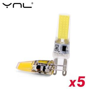 5개/몫 COB G4 G9 E14 LED 3W 6W 전구 AC 12V 220V 램프 스포트라이트 / 흰색 샹들리에 할로겐 교체