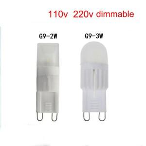 10개 조광 가능 G9 미니 플러그 전구 2w 3w 110v 220v G4 스포트라이트 세라믹 LED 옥수수 크리스탈 할로겐