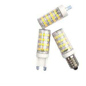 10pcs 저전압 디 밍이 가능 G4 G9 E14 LED 전구 12v 24v 36v 48v 미니 작은 크리스탈 샹들리에 램프 3000k