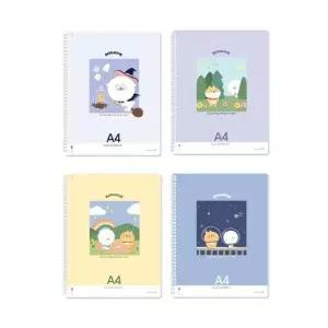 캐릭터노트 RM48SF49 A4 스프링노트 닝 필기 수첩 디자인문구 수학 공책 스터디플래너