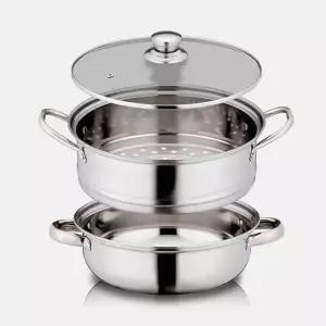 [룽스_63]인덕션냄비 찜솥 찜냄비 곰솥 찜기 28cm 2단스텐