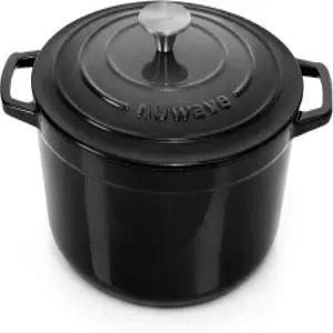 뚜껑이 있는 Nuwave 6QT 에나멜 주철 더치 오븐 냄비 튼튼한 7겹 향상된 녹 방지 이중 손잡이 사워도우 빵