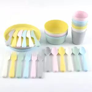 [룽스_63]어린이인테리어 칼라스 식기 그릇 접시 컵 포크
