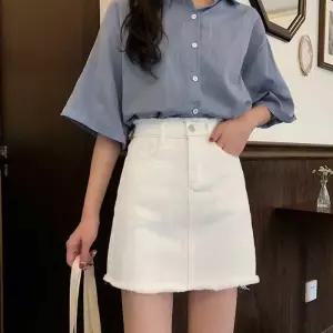 [룽스_63]여자학생치마 A라인 데님 스커트 여름 패션 룩북