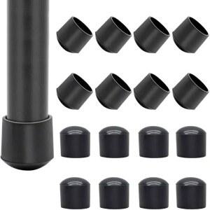 방진고무패드 20PCS 라운드 의자 다리 캡 PVC 팁 블랙 고무 가구 테이블 패드 바닥 보호기 피트 스크래치 미끄럼 커버 방지
