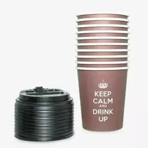 [룽스_64]일회용종이컵호야껑세트 테이크아웃컵 300ml 20p