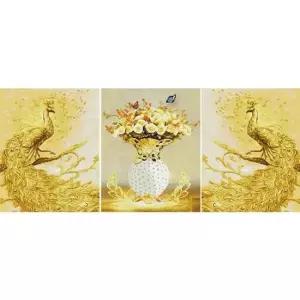 동물보석십자수 황금공작 (3종) (캔버스) 보석십자수 40x50