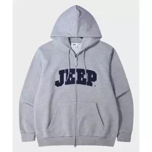 지프 JEEP 빅로고 2WAY 오버핏 후드집업 (JR5TZU075MG) JR5TZU075MG 209175