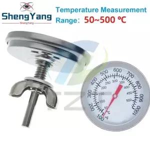 스테인레스 스틸 피자 오븐 온도계 야외 실내 그릴 바베큐 스토브 음식 요리 섭씨 0-120 도 52mm