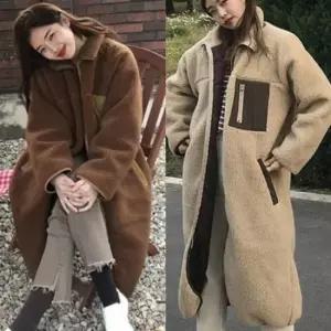 털자켓 4컬러 롱 후리스 점퍼 레트로 플리스 양털