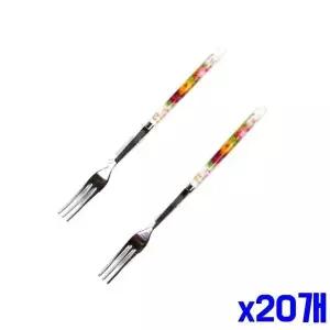 [골드스마일]과일 티포크 2P x20개 과일포크 손님용포크