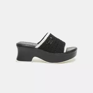 국내 정품 슈콤마보니 Crochet platform sandal(black) DG2AM26003BLK