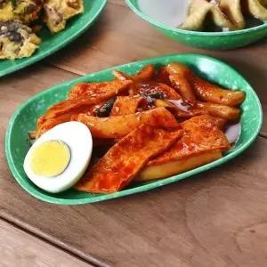 추억의 쑥색그릇 스낵접시/포장마차/떡볶이/분식그릇 (WF00181)