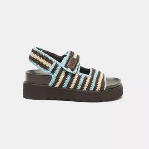 국내 정품 슈콤마보니 Crochet stripe sandals(blue) DG2AM26032BLU