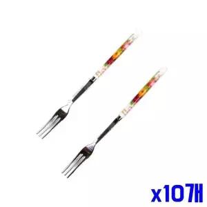[콩심팥심]과일 티포크 2P x10개 손님용포크 디저트포크