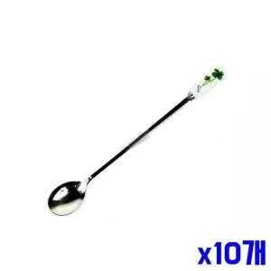[골드스마일]클로버 롱 티스푼 x10개 과일스푼 디저트스푼