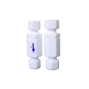 1/16-1 인치 2-25mm 압축 유니온 튜브 PTFE 비반납 단방향 체크 밸브 랩