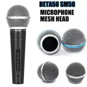 BETA58 SM58 마이크 교체 액세서리 네트워크 헤드 금속 메쉬 1PC