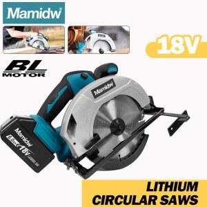 테이블쏘 7 인치 브러시리스 원형 톱 5000RPM 배터리 절단 목공 깊이 18V 무선 핸드