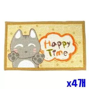 [콩심팥심]고양이 해피타임 실내용발매트 색상랜덤 x4개