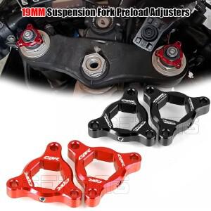 [호환품]바이크 오토바이 22mm CNC 서스펜션 포크 프리로드 조절기는 HRC CBR929RR CBR600RR RC51 CBR 적합