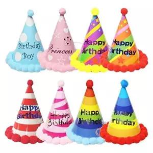 고품질 생일파티 솜방울 고깔모자 13종 파티장식 생일파티 생일축하 W1F0965