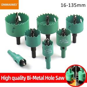 1Pc 16-200mm 바이메탈 목재 구멍 톱 드릴 비트 HSS 강철  M42 코어 통 형광등 석고 보드 개구부