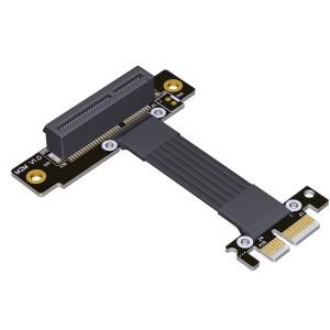 [호환품]PCI-E 4.0 x4 to x1 연장 케이블 PCIe4.0x1 gen4 16Gbps 어댑터 라이저 네트워크 카드 HDD USB 지