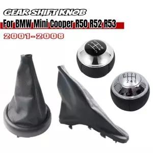 BMW 미니 쿠퍼 R50 R52 R53 2001-2008 기어 시프트 노브 게이 터 부츠 커버 케이스 레버 시프터 펜 자동차