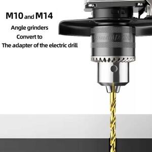 M14/M10 앵글 그라인더 드릴 어댑터 - 금속 절단/목재 연마용 범용 전동 공구 변환기, DIY 작업장 액세서