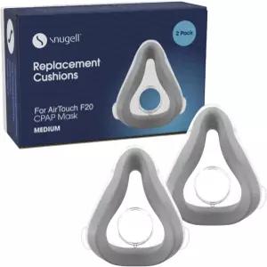 CPAP 마스크용 스누젤 교체 쿠션 2팩 - ResMed AirTouch F20과 호환 편안함 안전한 씰 및 오래 지속되는