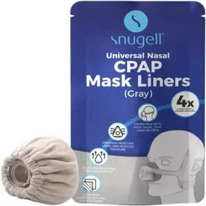 스누젤 유니버설 CPAP 코 마스크 라이너 4팩 - 회색 N20 및 대부분의 호환되는 초부드러운 원단 재사용