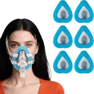 F20 풀 페이스 마스크 부드러운 플리스 쿠션 커버를 위한 6팩 재사용 가능한 CPAP 라이너 땀 흡수 및 얼굴