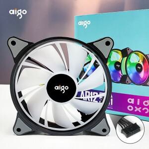 Aigo AR12 120mm PC 게이머 컴퓨터 케이스 팬 RGB 12v Heatsink Aura Sync 쿨러 Argb 사일런트 컨트롤러