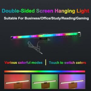 모니터 화면 조명 RGB LED 데스크 램프 라이트 바 컴퓨터 눈 보호 무단계 조광 테이블 작업 및 게임용
