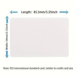 50pcs 높은 광택 빈 PVC 명함 디자인 로고 이름 감사합니다 ID 카드 방수 및 양면 인쇄 NFC 아님