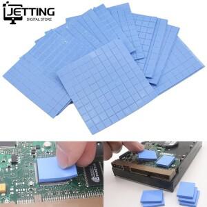 100Pcs 열 패드 GPU CPU 방열판 냉각 전도성 실리콘 10x10x0.5mm