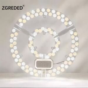 LED 패널 천장 조명 원형 교체 모듈 AC220V-240V 무단 조도 조절 48W 96W 120W