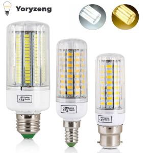 E27 E14 B22 LED 옥수수 전구 나사 총검 캡 SES 7W 12W 30W 45W  밝은 165LED 150W 할로겐 램프 교체