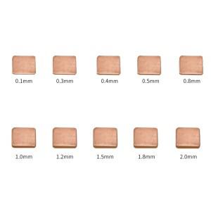노트북 구리 시트 플레이트 스트립 심 열 패드 방열판 20x20MM 15x15MM 0.1mm-1.2mm GPU CPU 칩 RAM 냉각