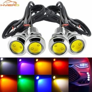 4PCS 자동 DRL12V Led 독수리 눈 실버 쉘 전구 주간 실행 방향 신호등 18mm 백업 반전 주차 램프 안개등