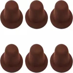공예 헤어 액세서리를 위한 화려한 느낌의 ASUNFO 6개 미니 탑 모자 미니어처 포멀 크리스마스 파티 장식품