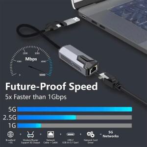 5G USB 이더넷 어댑터 3.0 네트워크 RJ45 Lan for PC Windows 8.1/10/11 스위치 기가비트 Ethernet Adapte